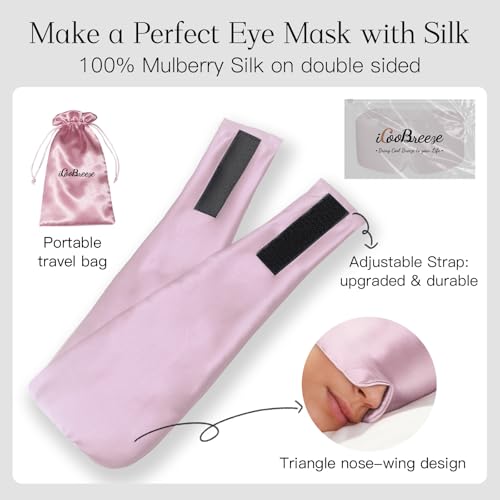 100% Natural Silk Eye Mask for Women Men