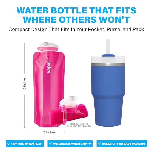 Collapsible Water Bottle with Carabiner