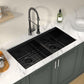 33 Inch Matte Black Double Bowl Kitchen Sinks