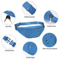 Large Blue Crossbody Fanny Pack for Women Men Belt Bag Fit All Phones