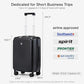 Grace Carry On Luggage with Wheels Airline Approved Hard Shell Suitcases with Front Pocket