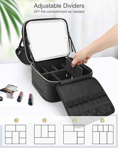 Makeup Bag with LED Mirror