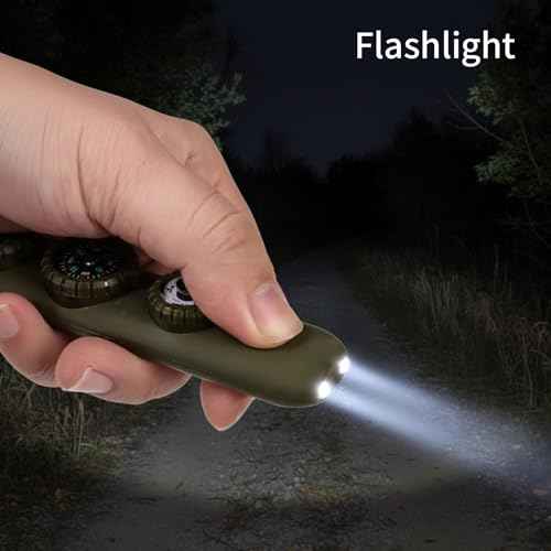 Multifunctional Survival Emergency Whistle for Kids with Compass Hiking Survival (2 Count)