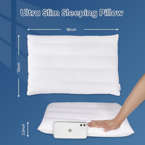 Ultra Flat Small Pillow for Sleeping