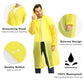 Reusable Rain Poncho with Hood and Sleeves for Adults (2 Count)