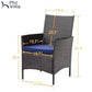 Wicker Patio Dining Chairs Set of 4 with Removable Cushions