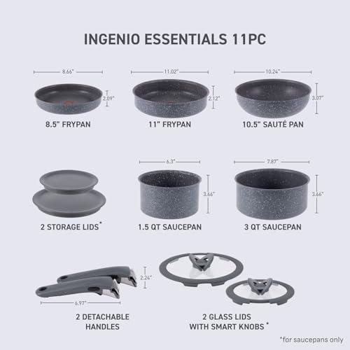 Ingenio Essentials Cookware Set with Detachable