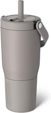 BrüMate Resa 25oz 100% Leakproof Travel Tumbler with Handle & Straw | Flexible SoftSip Straw | Silicone Sleeve for Durability | Stainless Steel | Cup Holder & Travel Friendly Water Bottle | (Mocha)