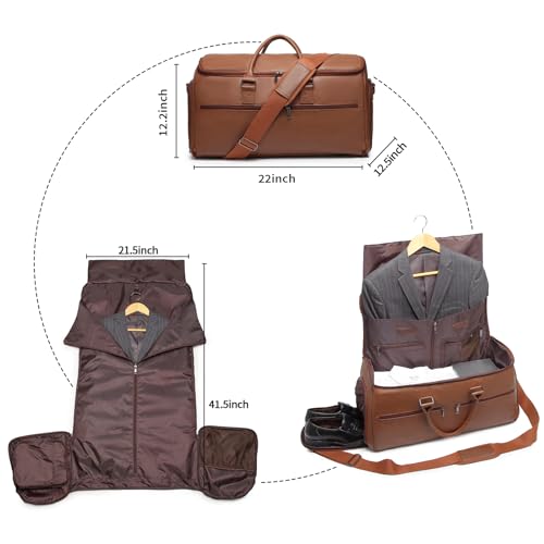 Garment Bag with Shoe Pouch Carry On Convertible Travel Duffel Bag for Men Women