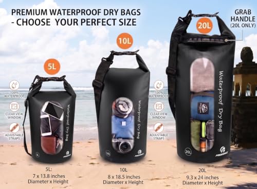 Waterproof Dry Bag with Double Zip (3 Count)