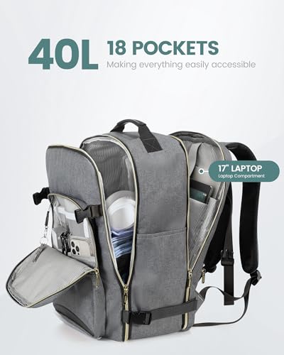40L Travel Backpack Flight Approved Carry on Backpack