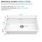 30 White Granite Composite Kitchen Sink