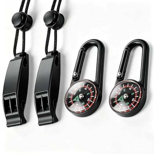 2 Pack Whistle Emergency Safety with Lanyards