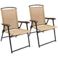 Patio Folding Chair Deck Sling Chair (2 Count)