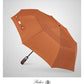 Folding Umbrella Real Wood Handle Herringbone Gold Flame