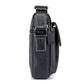 Genuine Leather Shoulder Bag Small Men Messenger Pack Handbag Sling Crossbody Bag Man Purse for Business Work Everyday Outdoor Travel Black