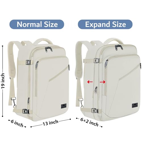 Beige Travel Backpack Women