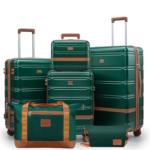 Luggage Sets Suitcase with Spinner Wheels (6 Count)