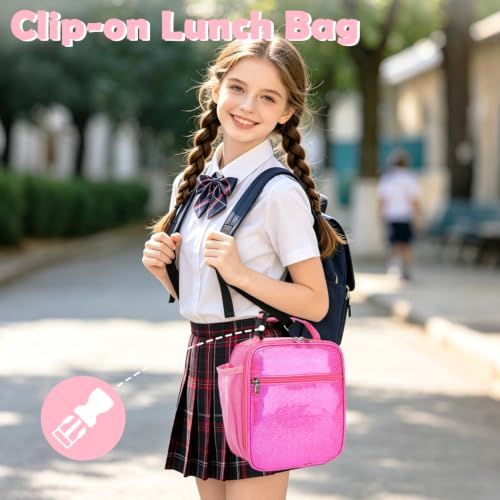 Kids Lunch box Insulated Soft Bag Mini Cooler Back to School Thermal Meal Tote Kit for Girls
