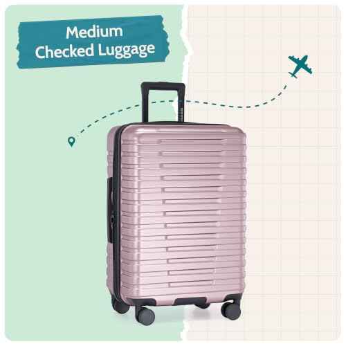 Boren Expandable Hardside Rugged Travel Luggage with 8 Spinner Wheels