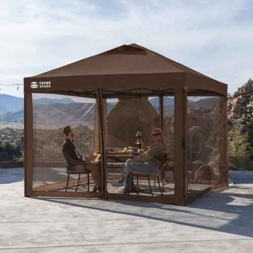 Gazebo 10x10 Pop Up Canopy with Mosquito Netting