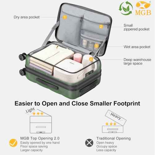 20 Inch Expandable Carry On Luggage Airline Approved