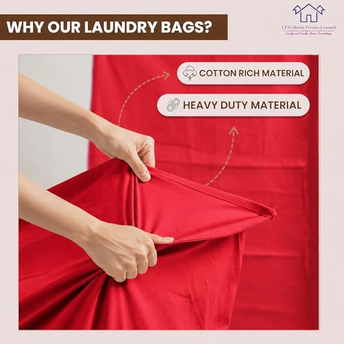LFH Home Cotton Rich Large Premium Canvas Laundry Bag