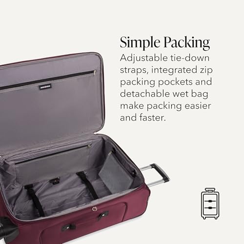 Sion Softside Expandable Spinner Luggage Durable Lightweight Travel Suitcase