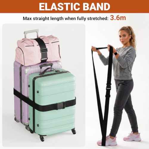 5 Pcs Adjustable Luggage Straps for Suitcases