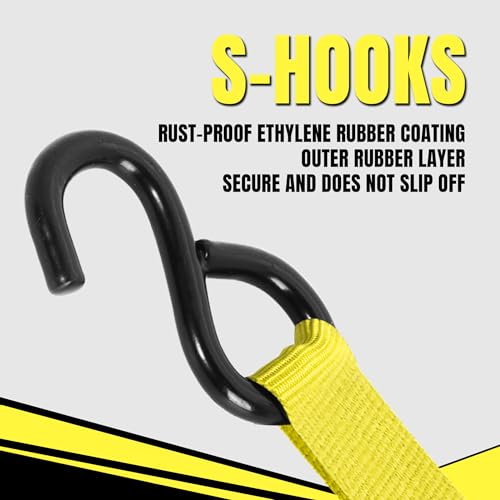 Ratchet Tie Down Straps (4 Count)