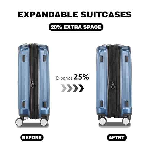 2 Piece Hardshell Suitcases Set 20