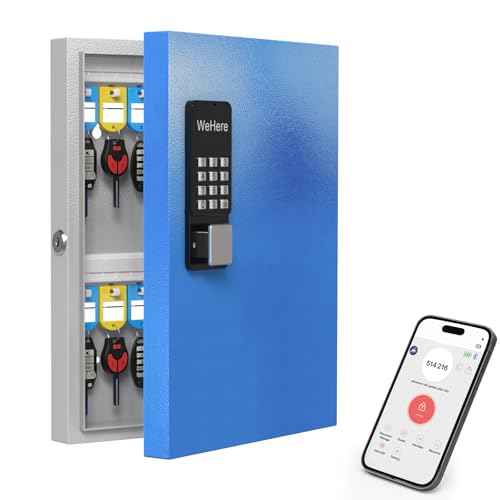 32Key Lock Box Smart Key Organier Cabinet with Keypad & App for Office (32 Count)