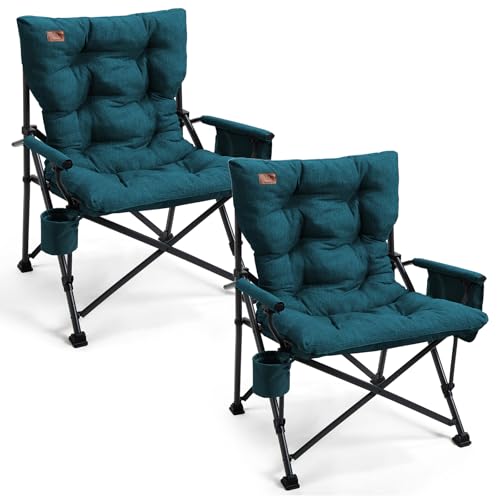 Padded Oversized Folding Camping Chair for Adults (2 Count)