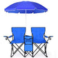 Double Camping Chair with Umbrella