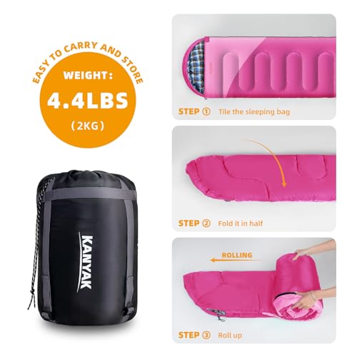 Pink Sleeping Bag with Carry Bag