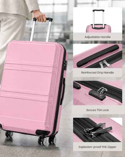 24 Inch Luggage Suitcase with Spinner Wheels TSA Lock