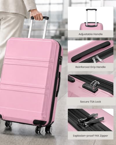 28 Inch Luggage Expandable Suitcase with Spinner Wheels TSA Lock