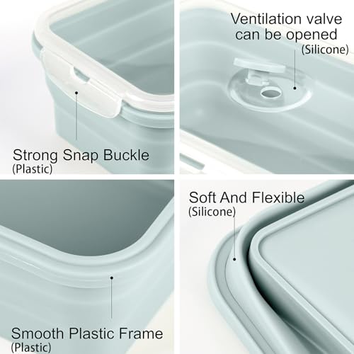 Extra Large Collapsible Silicone Food Storage Containers
