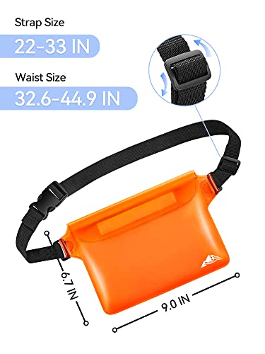 2 Pack Waterproof Fanny Pack Pouch Dry Bag for Phone Passport Purse (2 Count)