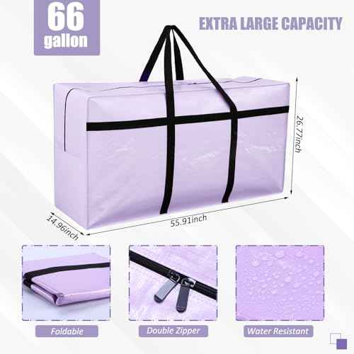 4 Pcs 66 Gallon Extra Large Moving Bags Heavy Duty Storage Bag (4 Count)
