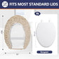 Microfiber Elongated Toilet Seat Cover 19.5"x 15" Machine Washable