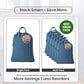 LFH Home Large Premium Cotton Rich Canvas Laundry Bag with Drawstring and Handles Heavy Duty (6 Count)