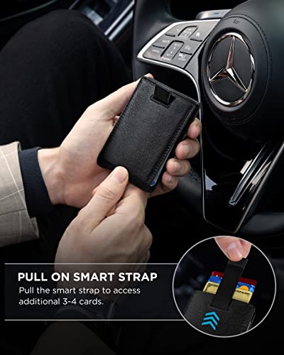 RFID Blocking Slim Bifold Genuine Leather Minimalist Front Pocket Wallets for Men with Money Clip Thin Mens