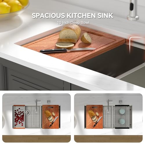 36 Inch Double Bowl Kitchen Sink Ledge Workstation Sinks Double Bowl 60