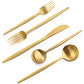 Matte Gold Silverware Set (12 Count)