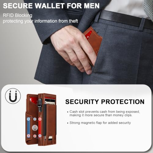 Wallet for Men Wallet with Slim Pop Up Card Holder 9 (13 Count)
