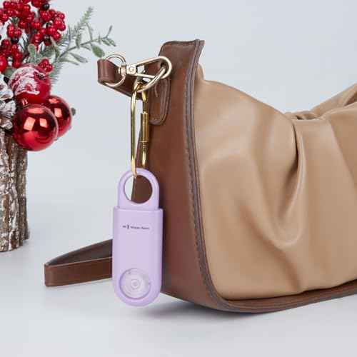 130db Personal Safety Alarm with Ultra Bright Strobe Light. Purple