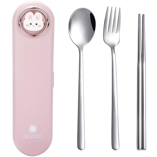 Travel Utensils with Case Cute (4 Count)