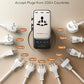 9-in-1 High-Power Universal Travel Adapter, 205W GaN Worldwide Charging Hub with 6 USB-C & 1 USB-A, AC Outlet, Type A/C/G/I Plugs for 200+ Countries, Safe for Laptops, Phones, Cruise Ready