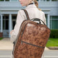 Vegan Leather Laptop Backpack for Women and Men Fits 16 Inch Laptop